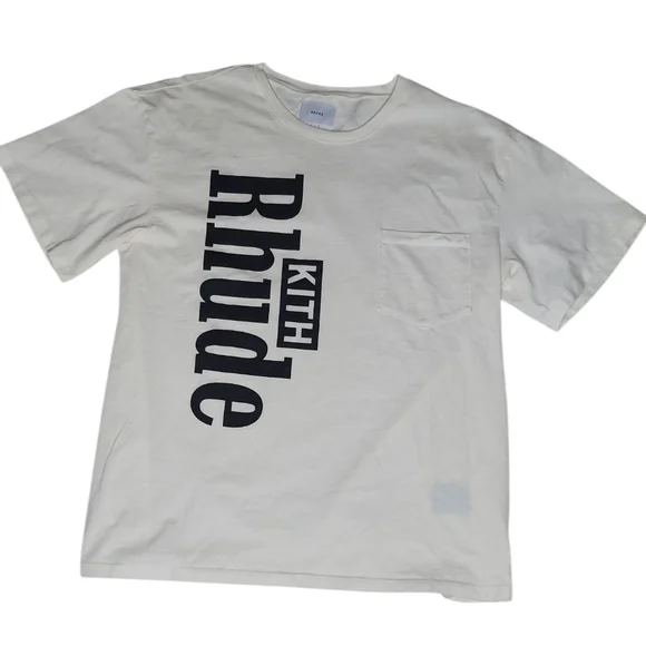 RHUDE X KITH | Oversized Pocket Tee | Cream | Big Logo | Collab | Sample | SS19 - Picture 3 of 12